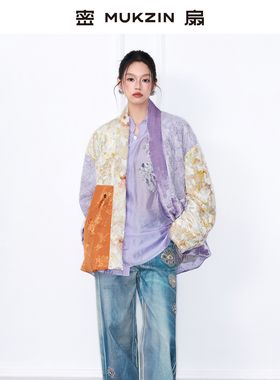 密扇2025冬新款「六花渡」新中式拼接设计【鹿鸣之序】系列羽绒服