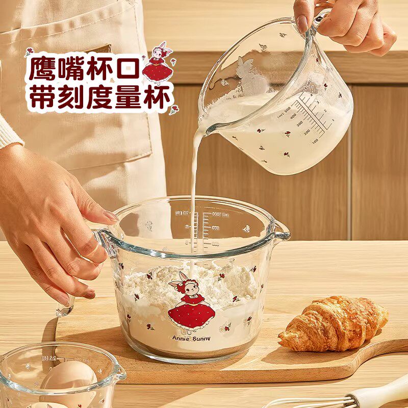 希乐扣高硼硅玻璃刻度量杯食品级图片