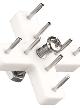 加强ABS钉子8针卡槽挂钩勾型加长度螺丝钟表免钉专用洞洞板无痕钉