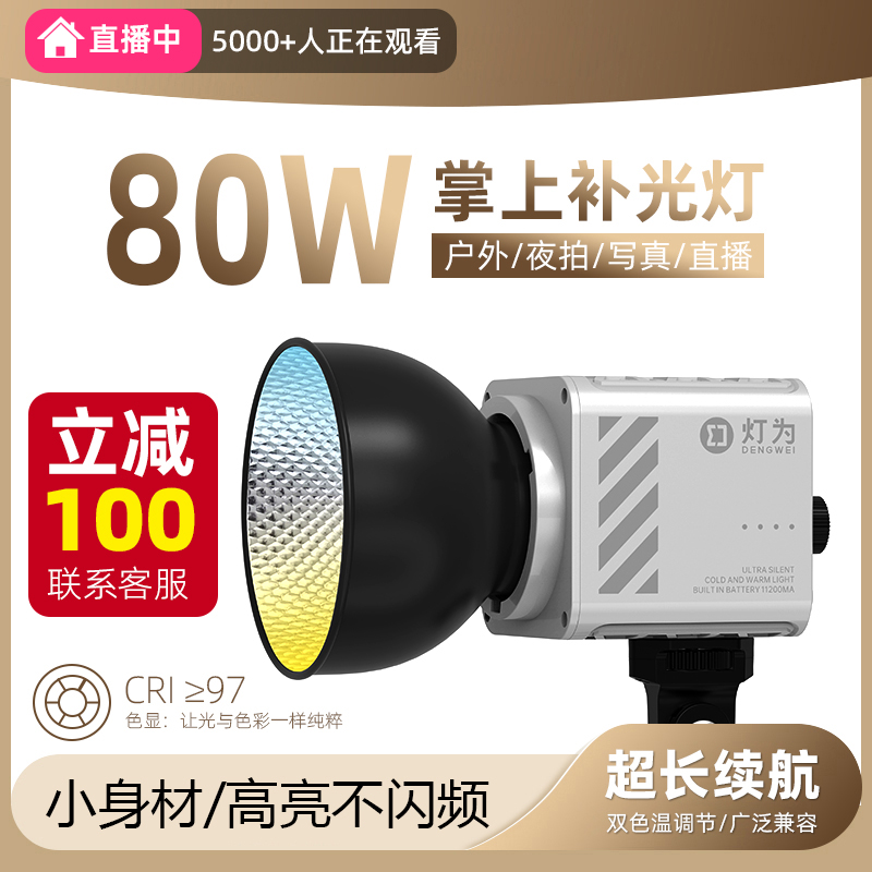 灯为MT-80Bi手持便携影视灯