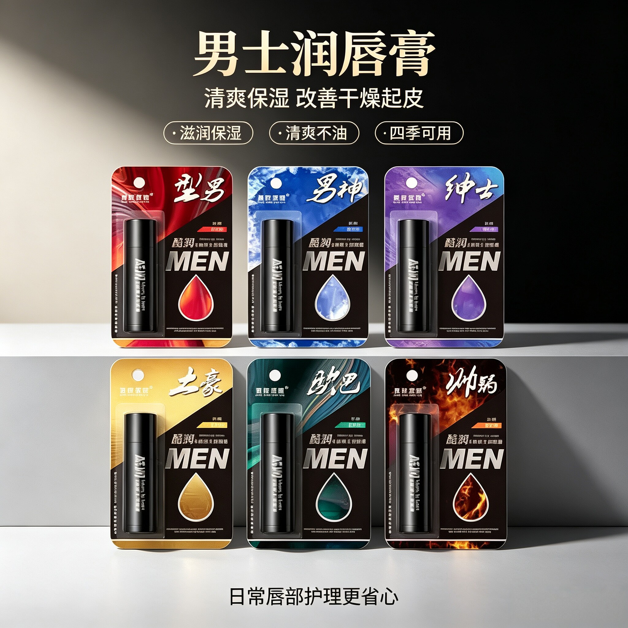 男士专用润唇膏男款保湿滋润补水防干裂秋冬男生淡化唇纹无色唇膏