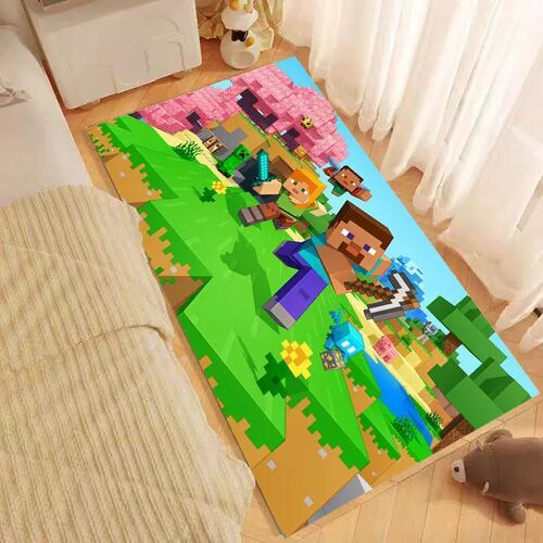 我的世界游戏周边地毯床边毯脚垫Minecraft电竞房卧室防滑垫地垫