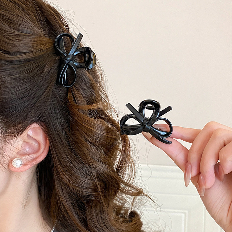 皮质蝴蝶结半扎发小抓夹女感侧边刘海夹发量少鲨鱼夹发卡头饰,饰品/流行首饰/时尚饰品新,民族风发饰,淘宝优惠券,粉丝福利购,淘宝优惠卷