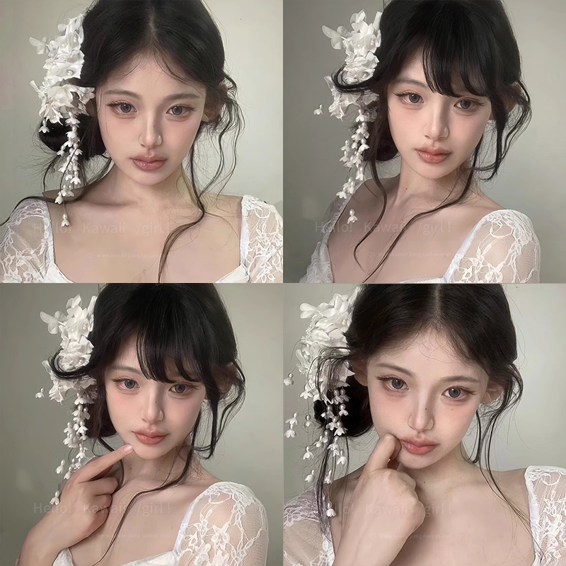 新中式铃兰花流苏发夹发饰头花