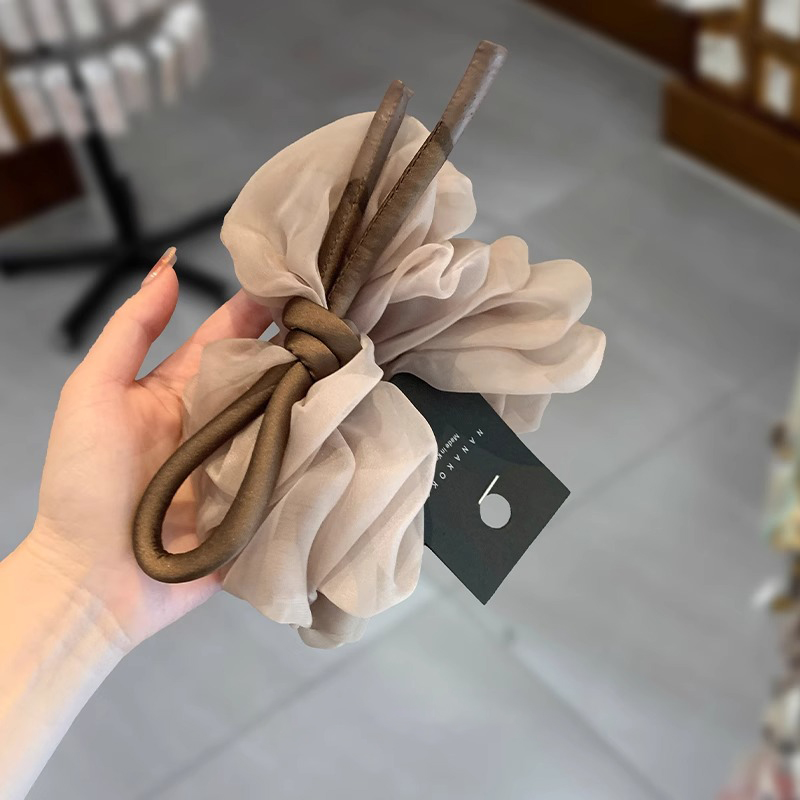 巨好看法式超大蝴蝶结大肠发圈