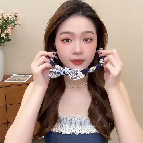 兔耳朵蝴蝶结高颅顶发箍女款
