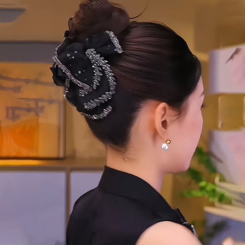 气质饱满后脑勺盘发抓夹发卡头饰