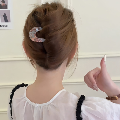 不磕脑袋狂甩不掉醋酸u型发簪