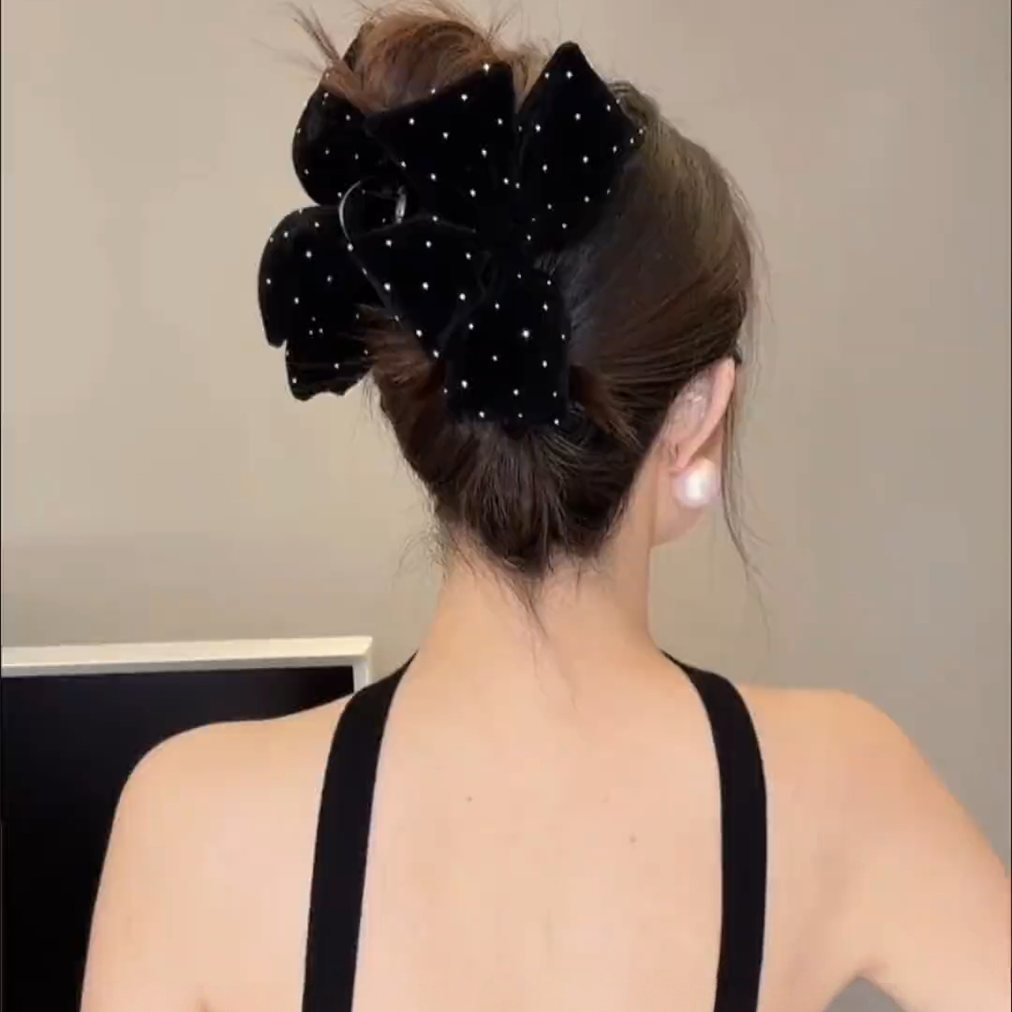 满天繁星立体丝绒蝴蝶结抓夹头饰