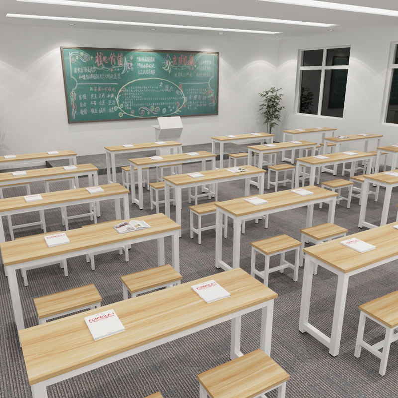 单双层课桌辅导班课桌椅培训桌中小学生课桌椅厂家直销学校教室桌