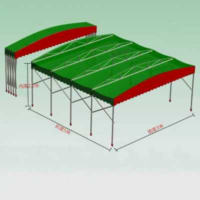 新品大型收缩活动蓬移动推拉式雨棚户外防雨篷折叠帐篷排档伸缩遮