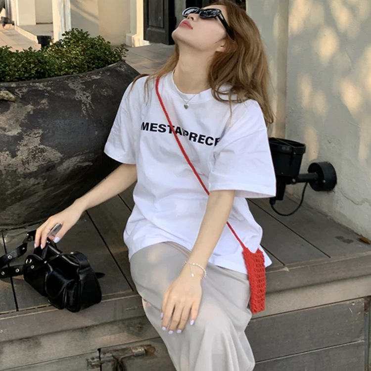 白色纯棉短袖t恤女2025夏季新款