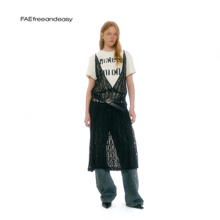 双面穿松弛感蕾丝吊带连衣裙女V领叠穿罩裙春季 BOSSlady FAE