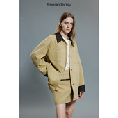 廓形夹克 蛋白皮领四袋夹克外套复古巴恩风工装 FAE 超速预警