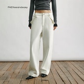 新款 复古休闲显瘦长裤 微茧锥口牛仔裤 2025冬季 FAE 无一物