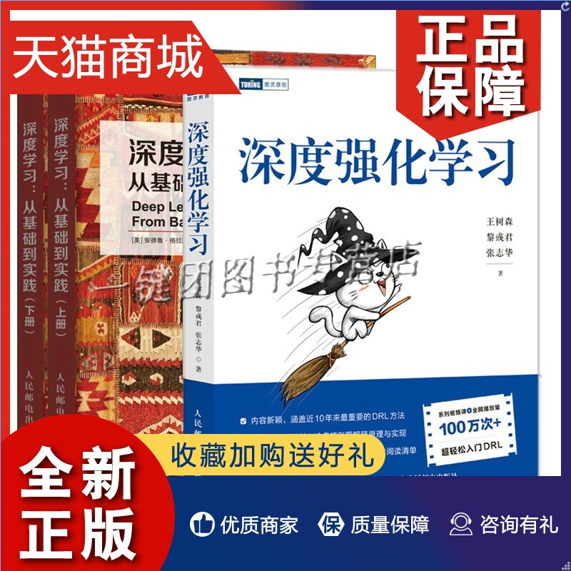 正版套装深度强化学习王树森黎彧君张志华 DRL方法论文+深度学习从基础到实践（上下册）神经网络机器学习强化学习人工智