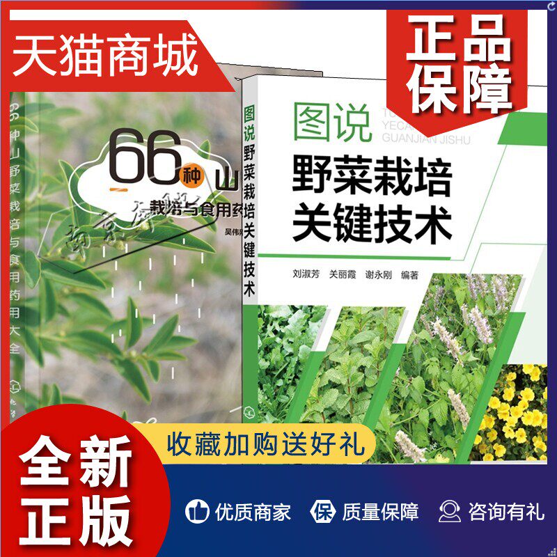 正版 2册 图说野菜栽培关键技术+66种山野菜栽培与食用药用大全 大棚温室露地野菜栽培技术 山野菜鉴别采摘食用药用栽培全解 野菜使用感如何?