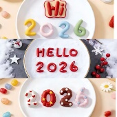 马年新品 巧克力蛋糕装 饰你好数字2026发财暴富小马蛋糕烘焙配件