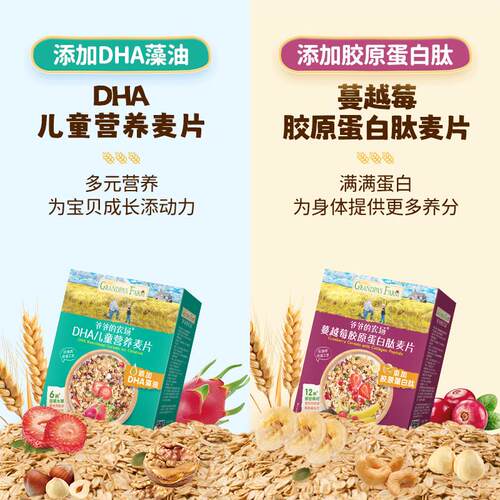 热卖DHA儿童营养水果早餐谷物益生菌燕麦片即食冲饮