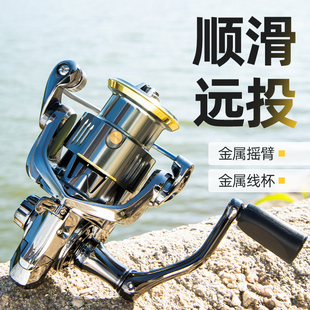 卡斯基小高尔夫二代路亚微物纺车轮精雕大铝齿远投斜口浅线杯渔轮