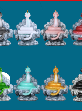 灵蛇蟒常柳真身座山神像装饰摆件