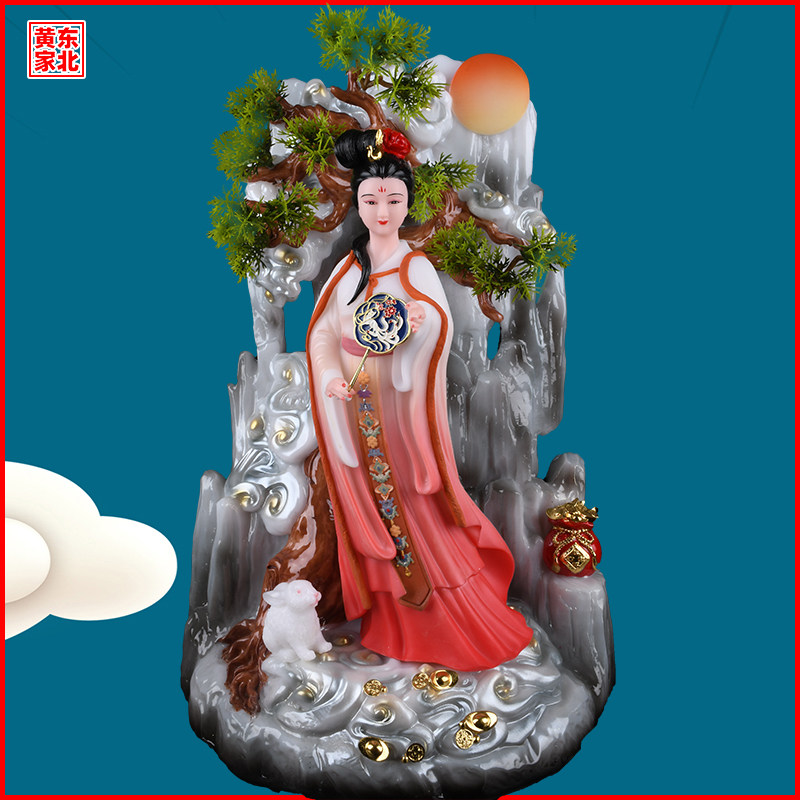 月宫嫦娥玉兔太阴星君神像吴刚桂树美女姻缘后裔平安手工装饰摆件