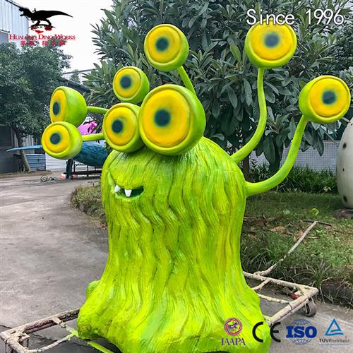 仿真三眼外星人超大模型自然博物馆海洋生物模型摆件花园绿雕
