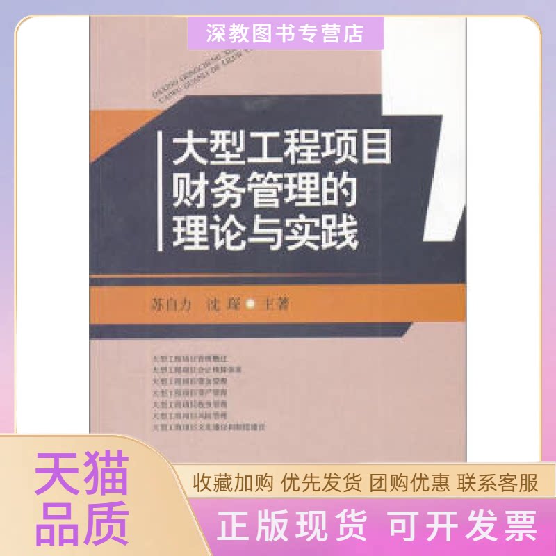 【正版书包邮】大型工程项目财务管理的理论与实践苏自力沈琛西南财经大学出版社