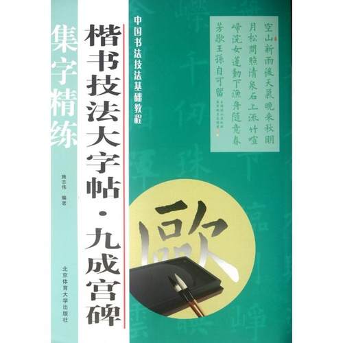 【正版书包邮】楷书技法大字帖九成宫碑中国书法技法基础教程施志伟北京体育大学