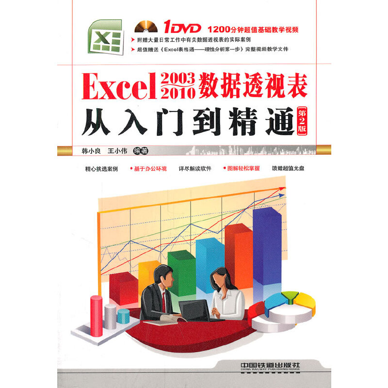 【正版书包邮】Excel2003~2010数据透视表从入门到精通韩小良王小伟中国铁道出版社