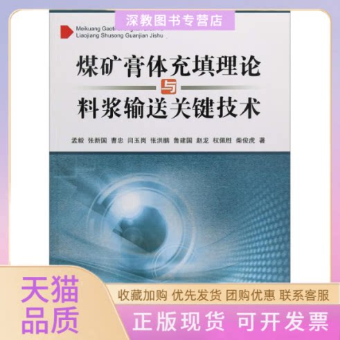 【正版书包邮】煤矿膏体充填理论与料浆输送关键技术孟毅中国矿业大学出版社