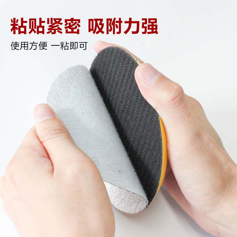 金牛5寸植绒砂纸片4寸角磨机磨片干磨机抛光自粘圆盘打磨背绒沙纸