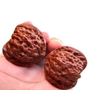 小手捻文玩核桃狮子头四座楼官帽苹果园白狮子盘玩女生款学生把玩