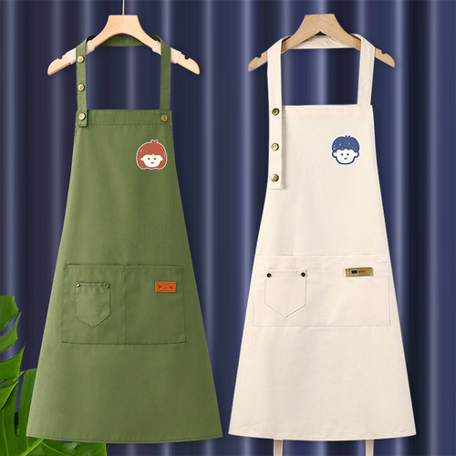 纯棉围裙定制logo印字
