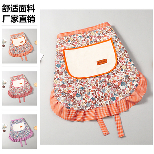 半身围腰网红围裙女2026新款纯棉质量好的厨房家用工作服夏季薄款