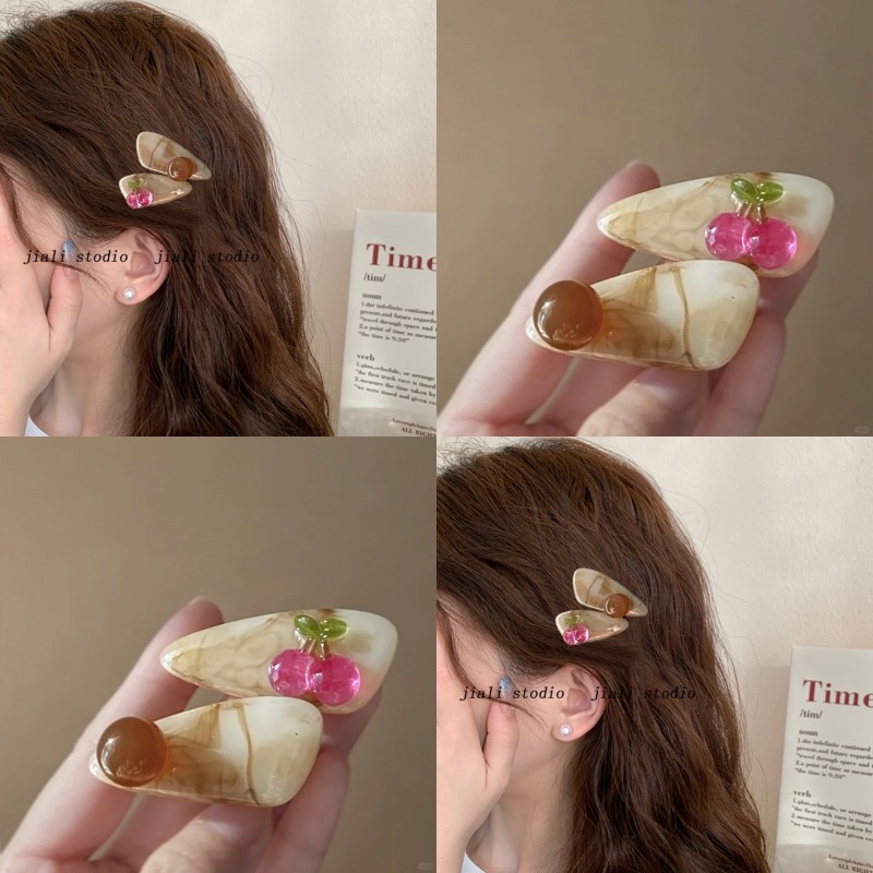 水果对夹甜美少女鸭嘴侧边刘海夹