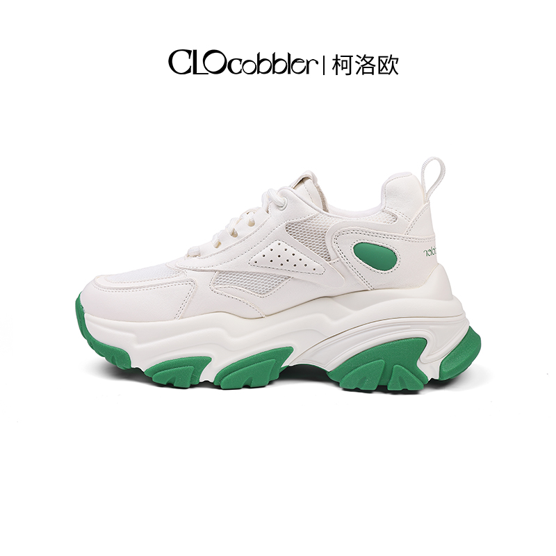 新款圆头厚底老爹鞋柯洛欧休闲