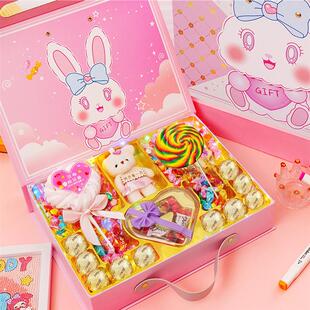 热销六一儿童节糖果送女友巧克力礼盒装创意实用送儿童棉花棒棒糖