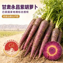 甘肃永昌胡萝卜新鲜紫色胡萝卜紫皮紫心健身轻食黑胡萝卜特色蔬菜