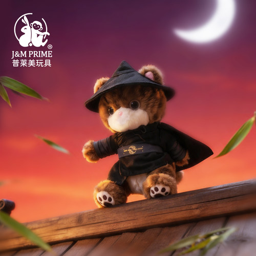 普莱美JMPRIME狸花猫桂圆小偶毛绒玩具田园猫玩偶武侠国风猫礼物