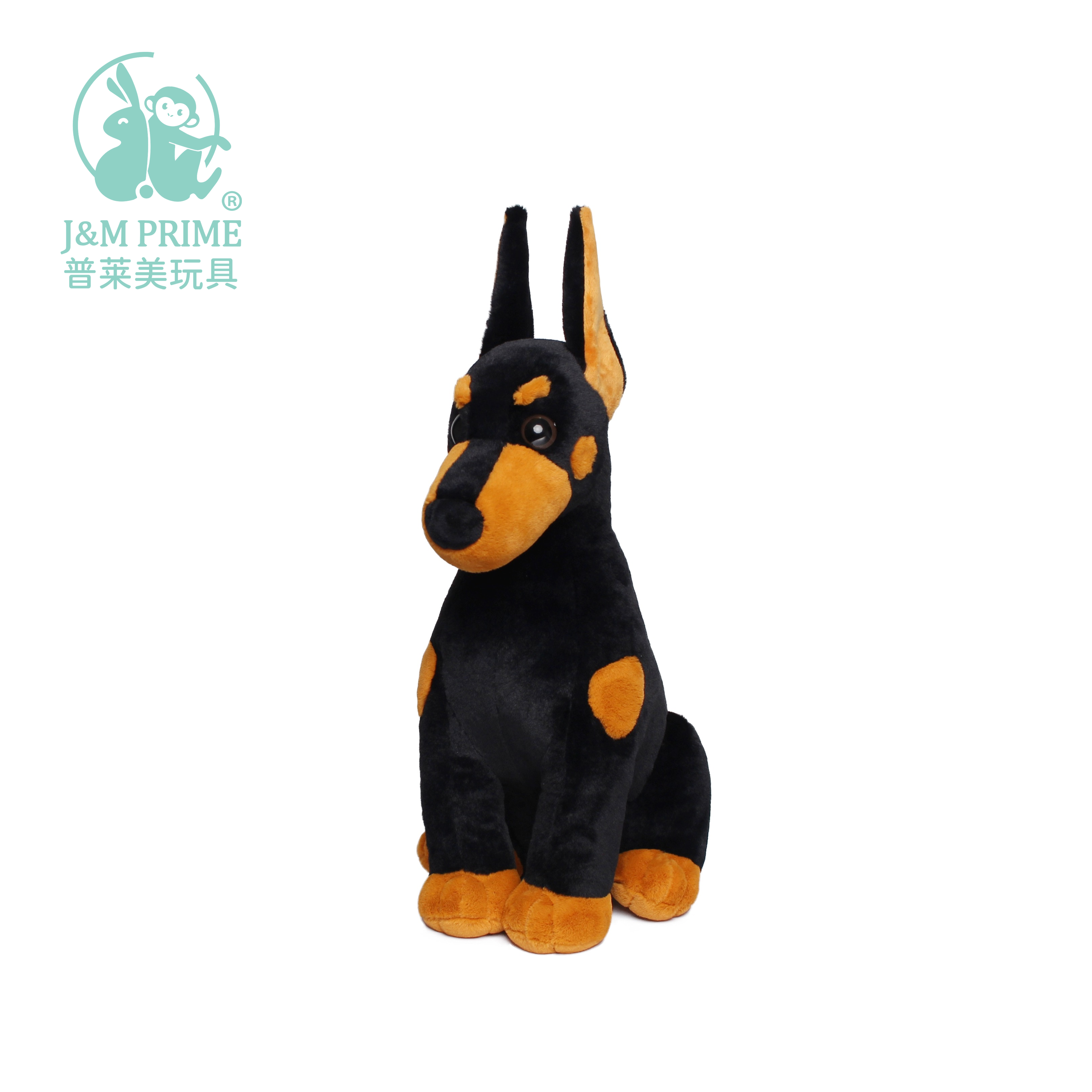 普莱美JMPRIME杜宾犬毛绒玩偶