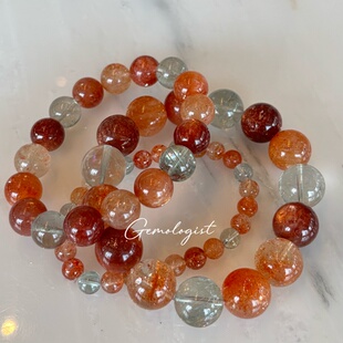 金太阳阿鲁沙高品质天然水晶手串天然矿物手串女生水晶