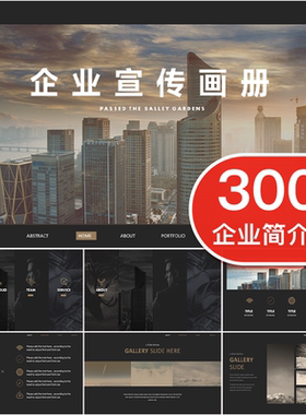 公司简介介绍产品宣传企业文化画册展示商务简约高端动态PPT模板