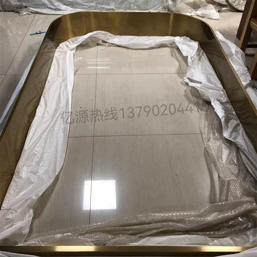 现货速发不锈钢半圆形拱门套垭口黑钛金包边凹型条槽装饰天花吊顶