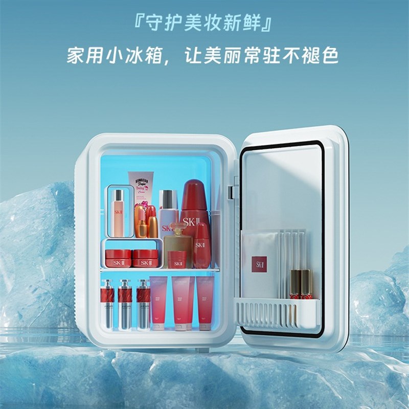 速发车载小冰箱小型家用宿舍单门制冷车家两用化妆品冷藏迷你小冰