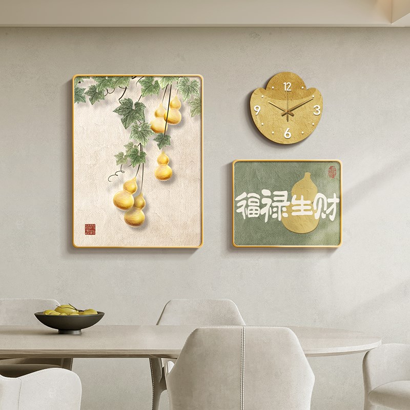 现货速发奶油风餐厅装饰画暖居寓意好饭厅餐桌墙面挂画日式客厅带图片