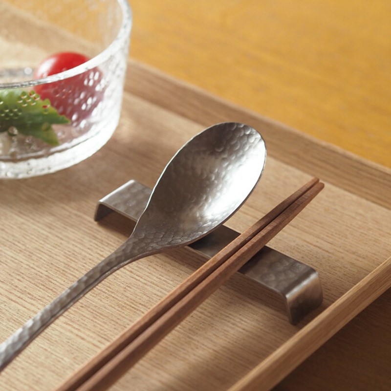 速发制镀玫瑰金叉勺餐具和风锤目纹04不锈钢水果叉勺子手作餐刀