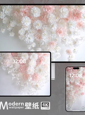 粉色花朵4K超高清壁纸iPhone手机苹果ipad平板电脑唯美氛围壁纸图