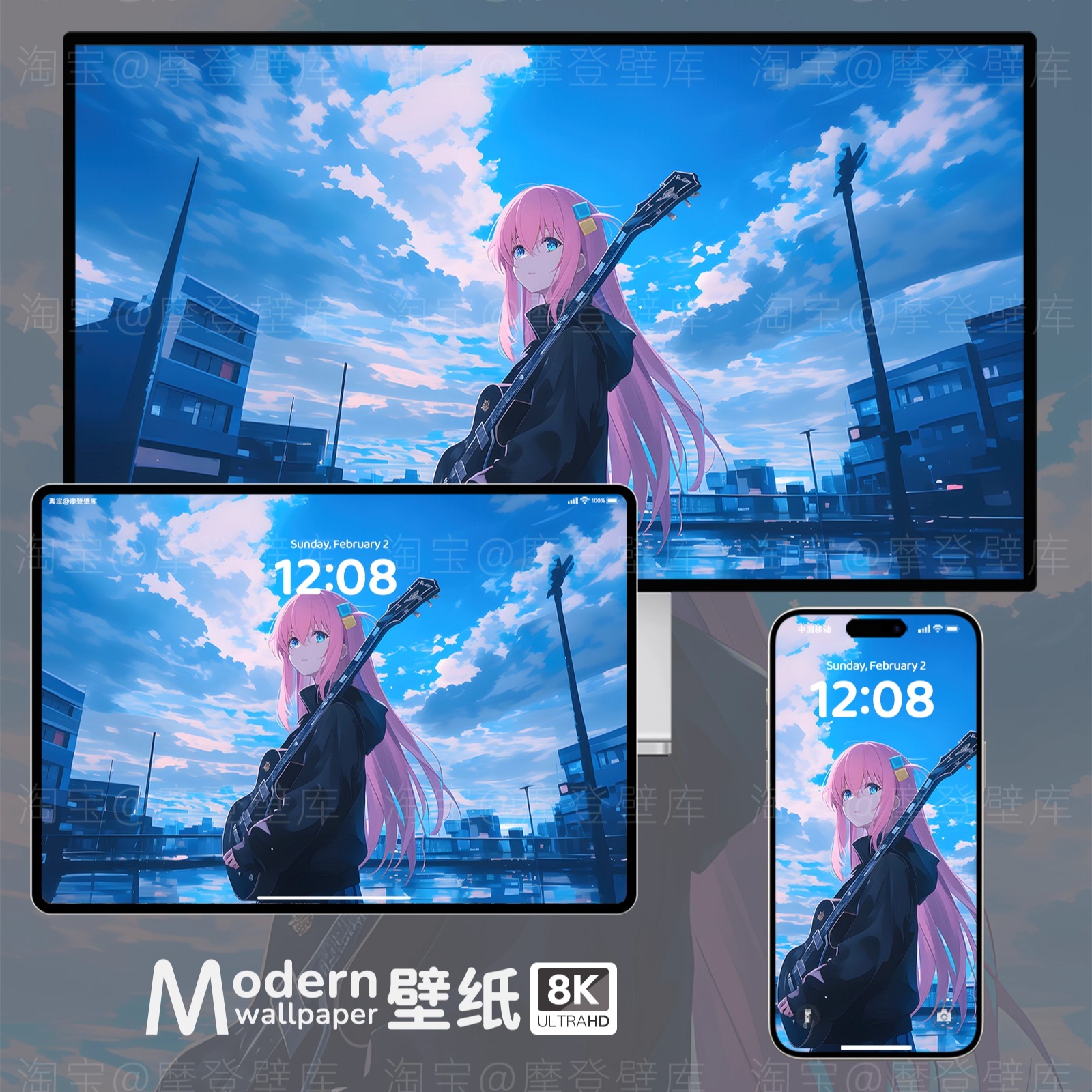 孤独摇滚波奇酱8K高清壁纸手机ipad平板电脑mac桌面二次元动漫图