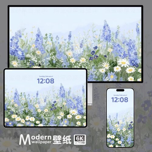 花海治愈系4K超高清壁纸iPhone手机苹果平板电脑ipad唯美风景素材